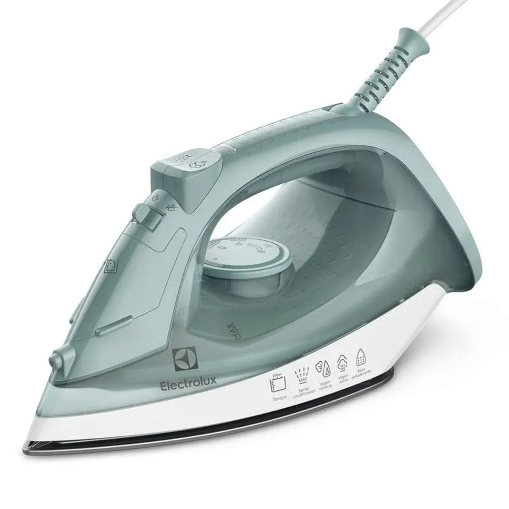 Ferro de Passar Roupas A Vapor e Seco 1200w Efficiente 60Hz Base Antiderrapante Electrolux ESI11