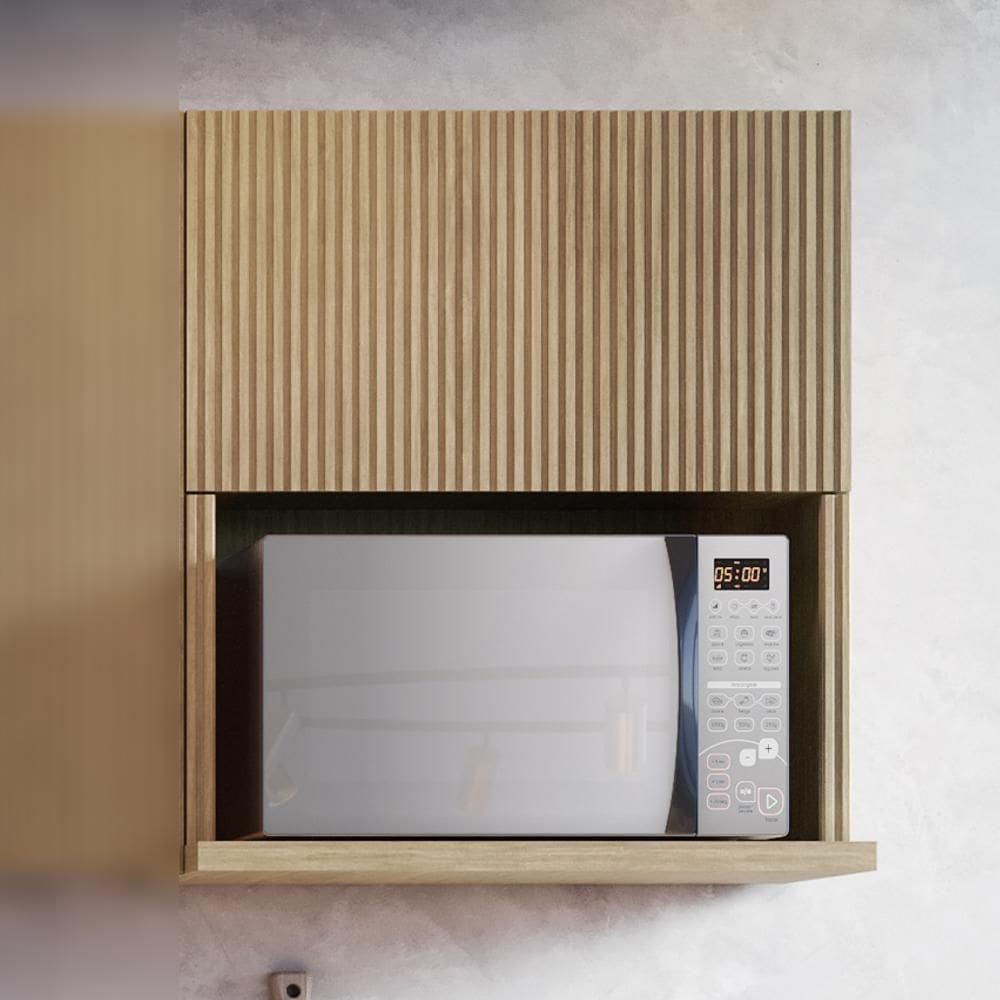 Armário Aéreo Micro 1 Porta Basculante 70cm 100% Mdf Rainha Nature Nesher