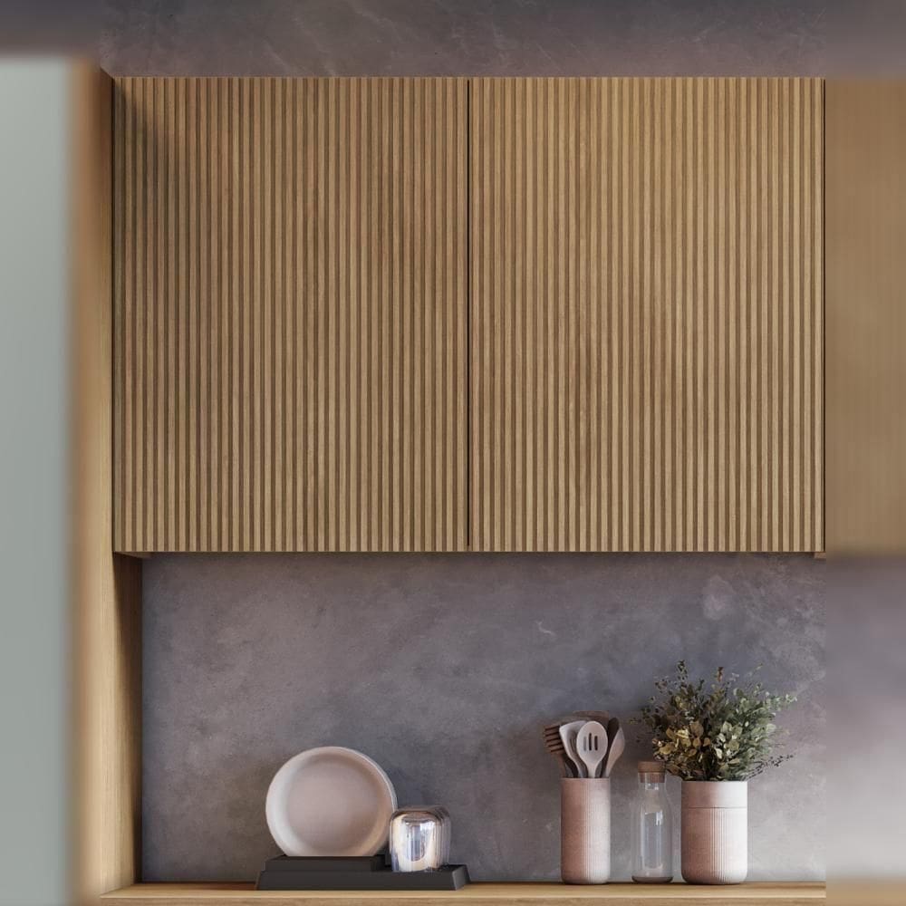 Armário Aéreo 2 Portas 120cm 100% Mdf Rainha Nature Nesher