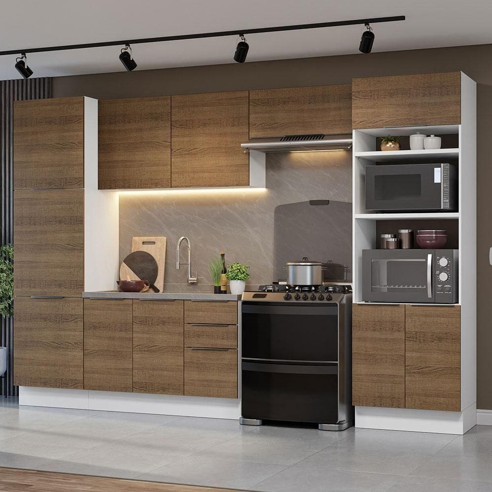 Armário De Cozinha Completa 330cm Stella Madesa