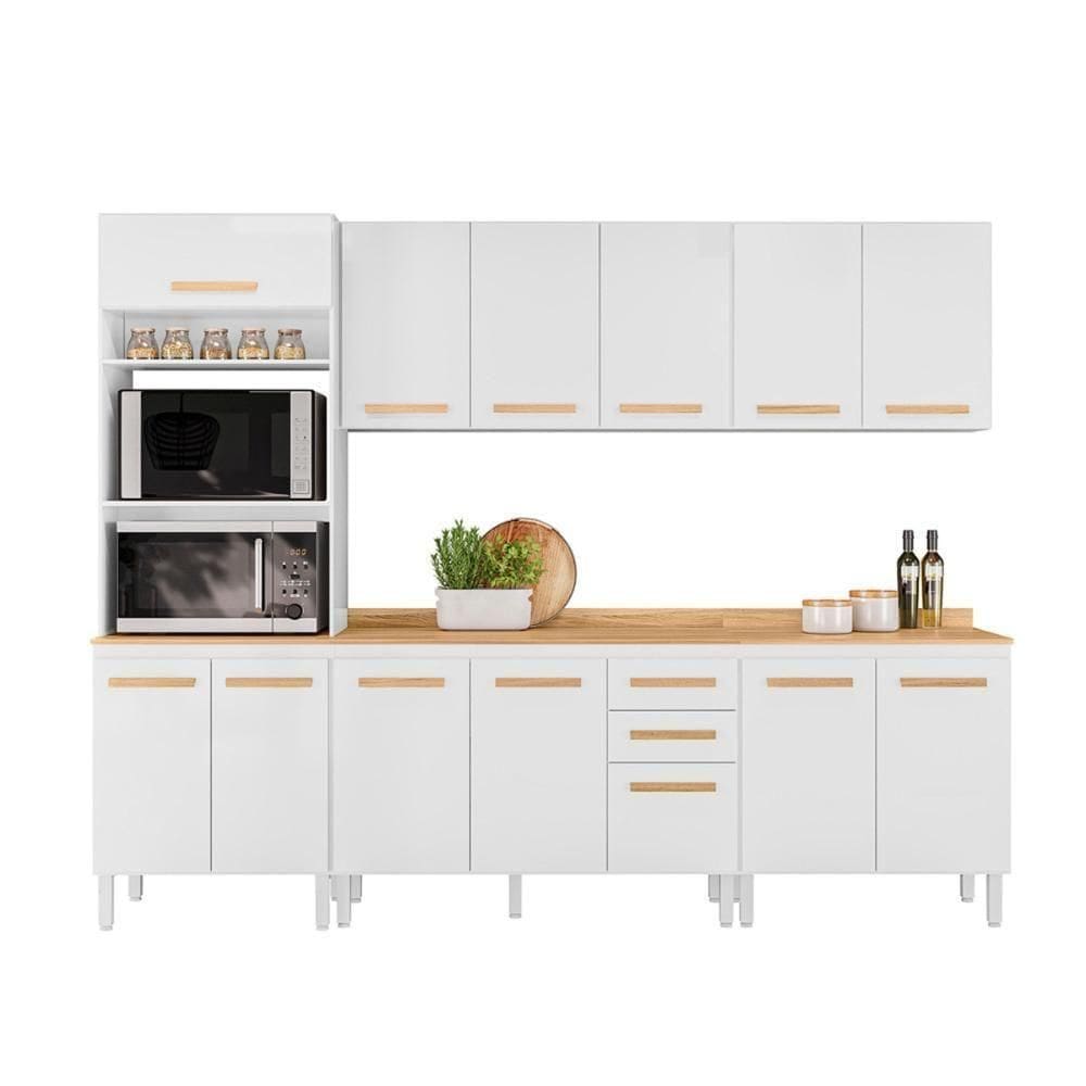 Conjunto De Cozinha Modulado Com 13 Portas 2 Gavetas