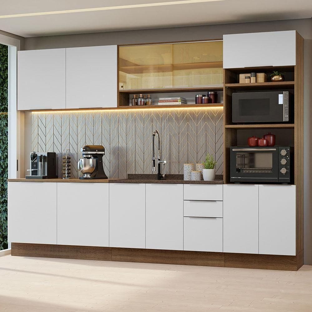 Armário De Cozinha Completa 310cm Stella Madesa