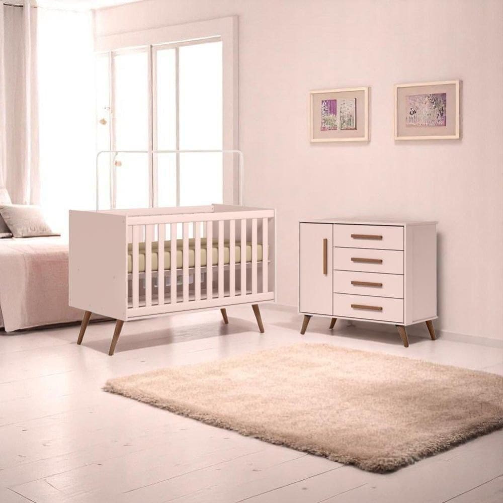 Berco Mini Cama Retro Rosa ( + Comoda Sap. 1pt/4gav Retro Rosa (