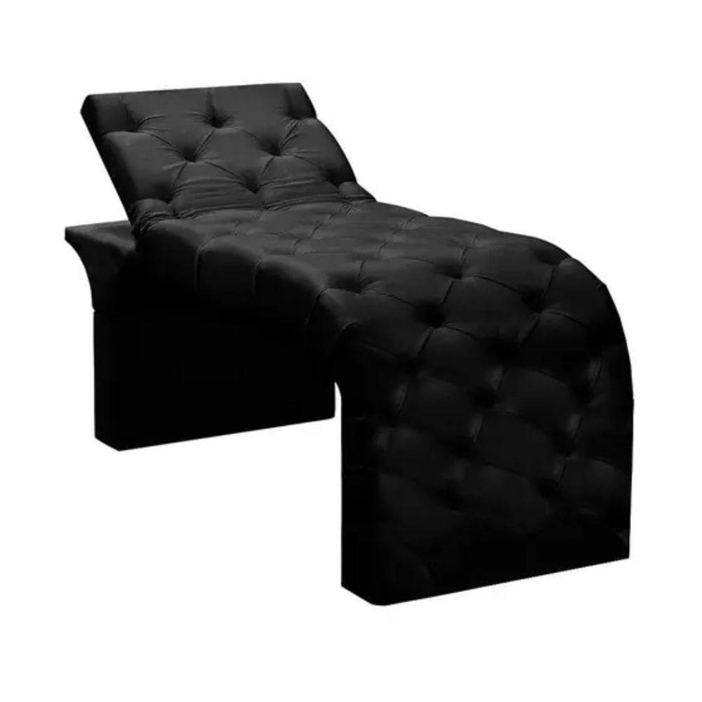 Maca Estofada Estética Cílios Regulável Spa Suede Maitê Preto