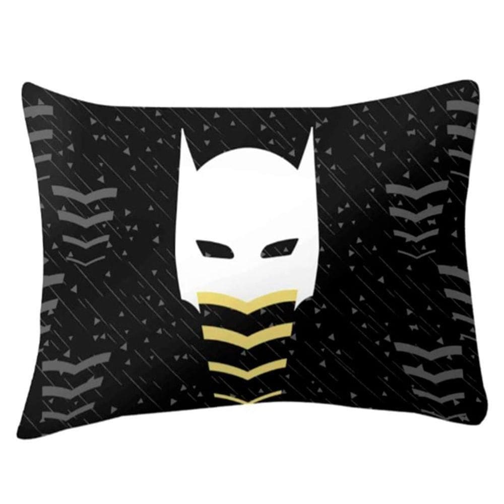 Fronha Portallar Malha 100% Algodão Estampa Localizada Mascara 48cmx68cm Branco