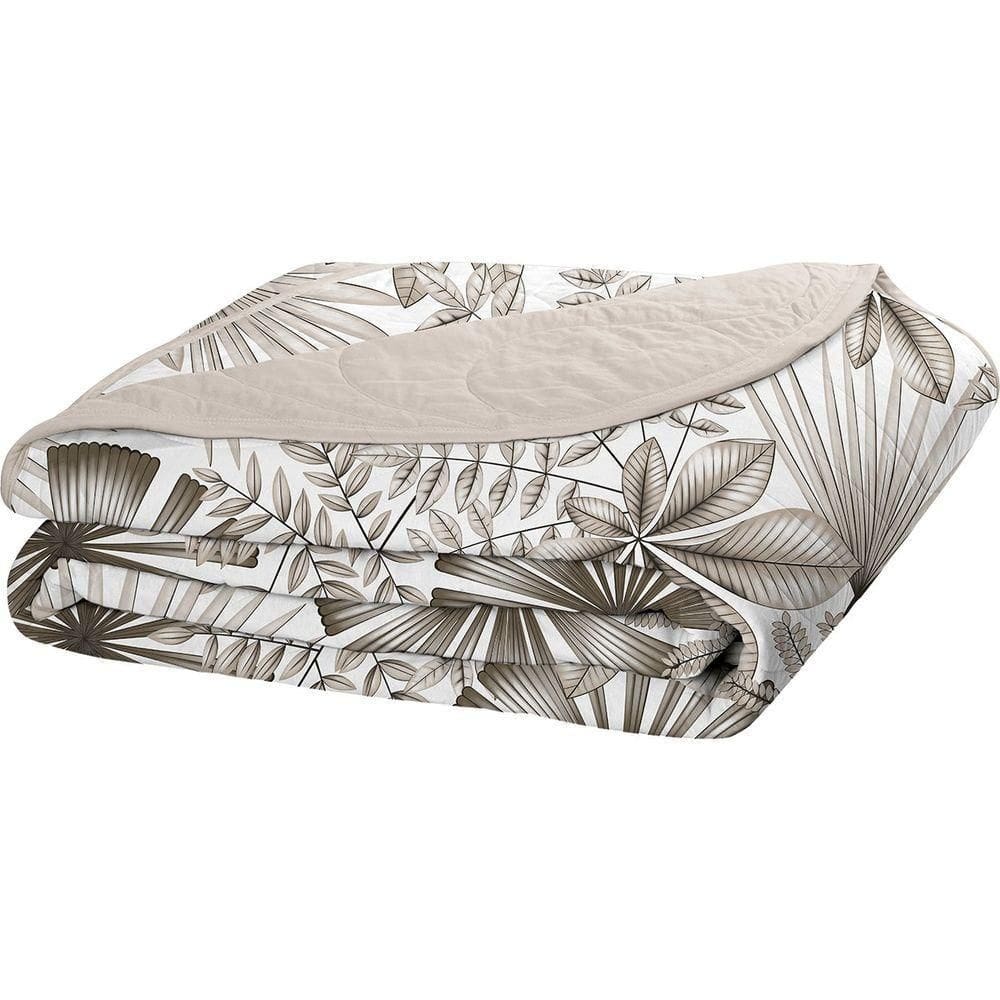 Cobre Leito Tecebem Queen Malha 100% Algodão Estampado Em Matelassê Cloe 240x260m Trigo