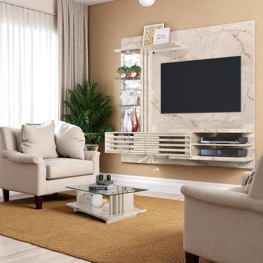 Conjunto Sala Domo C/ Mesa De Centro Calacata/off-white