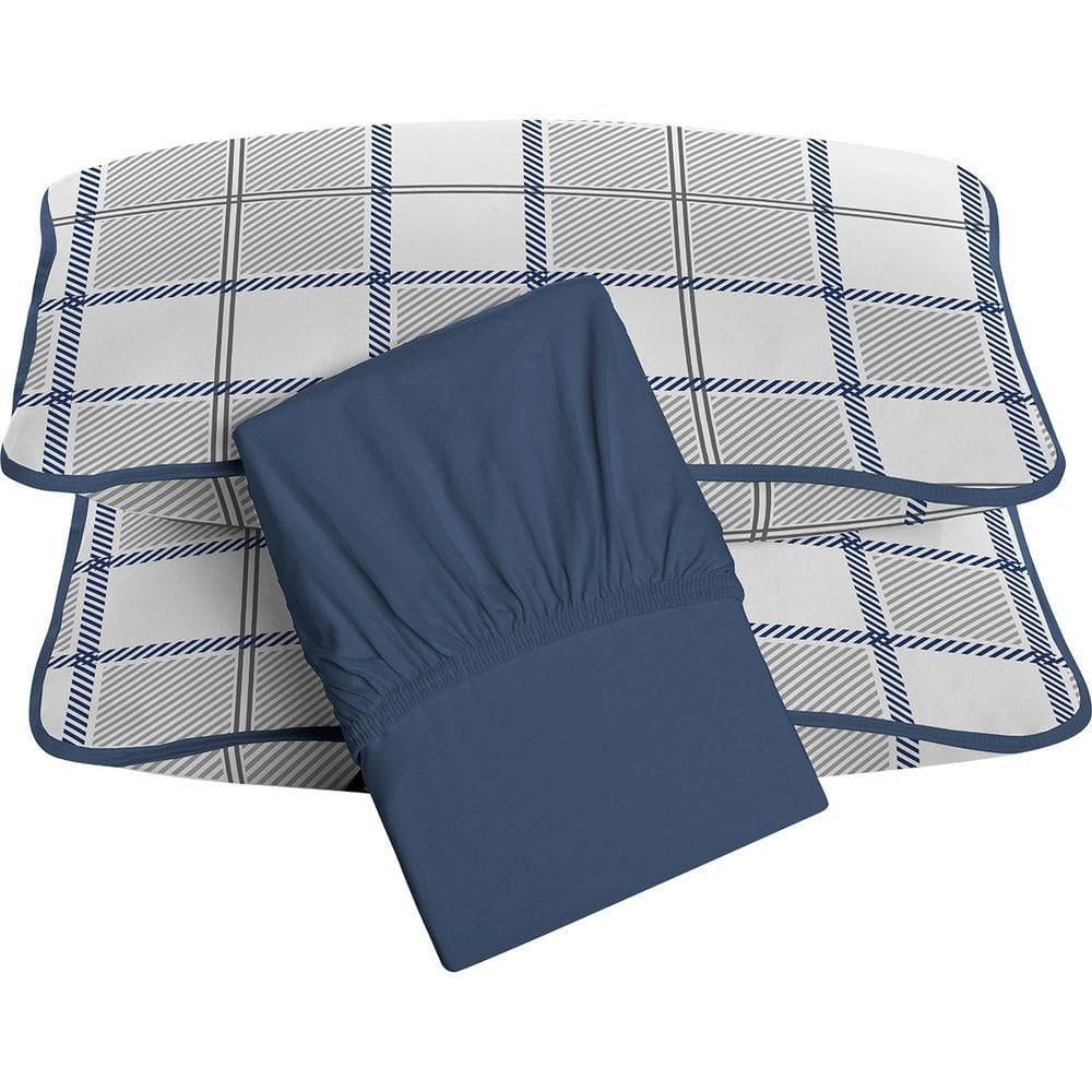 Jogo De Cama Tecebem Queen Malha 100% Algodão Adam 3 Peças Premium Mediterrâneo