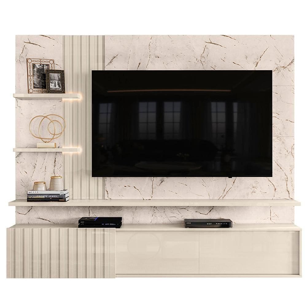 Painel Suspenso 65 Pol 3p 200 Cm Atena Madetec Calacata