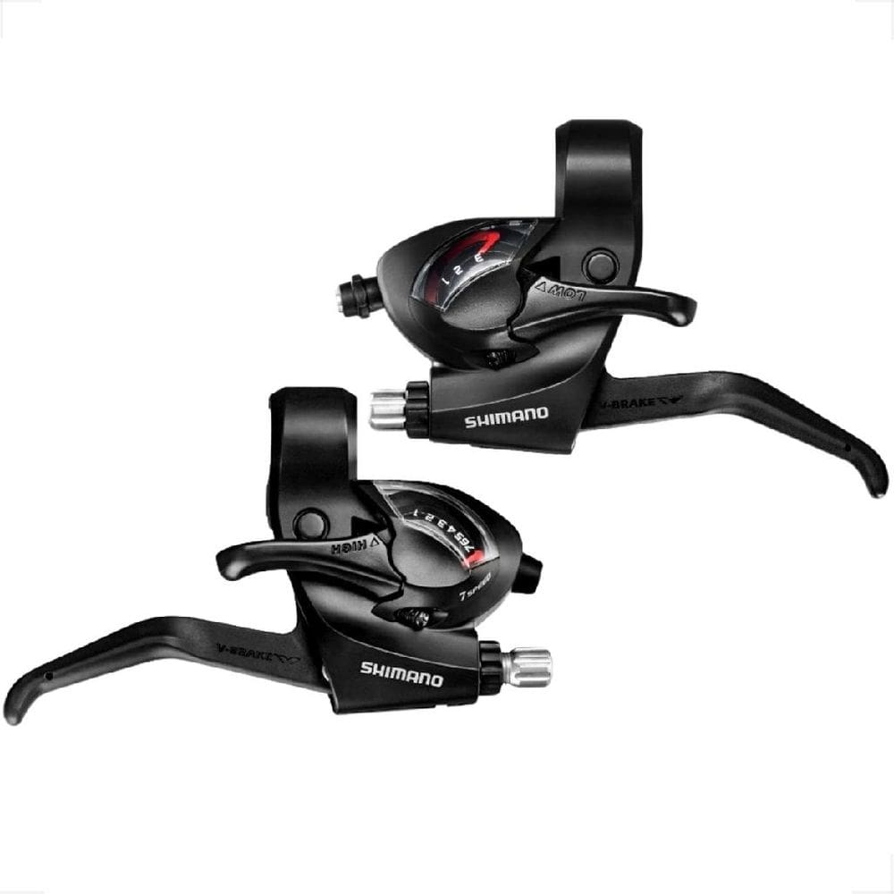 Alavanca Passador Marcha Cambio Shimano Tourney EF-41 3 x 7v 21v com manetes freio Mtb