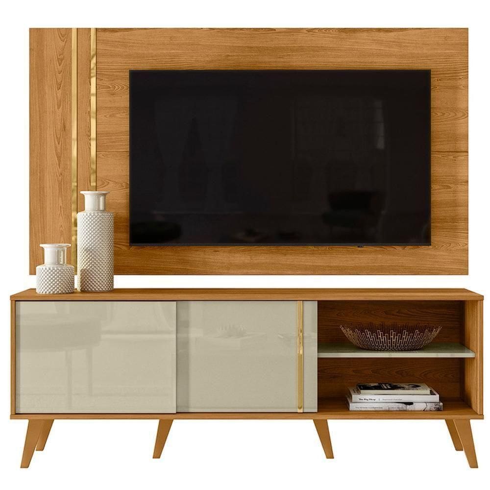 Painel Rack Bancada 60 Pol 160 Cm Cronos Cumaru Madetec