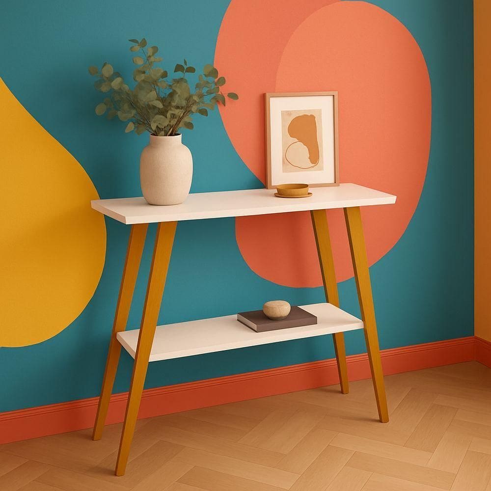 Aparador P/ Sala Compacto Com Estilo Retrô Decorativo