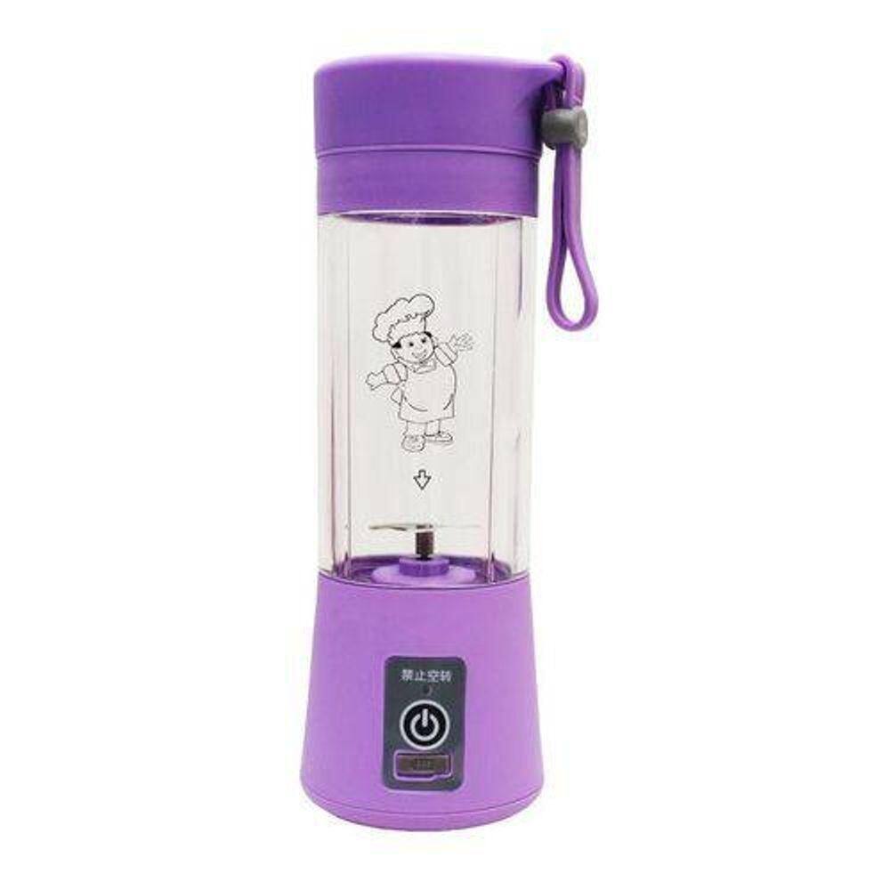 Garrafa Mixer Liquidificador Copo Portátil Recarregável Roxo