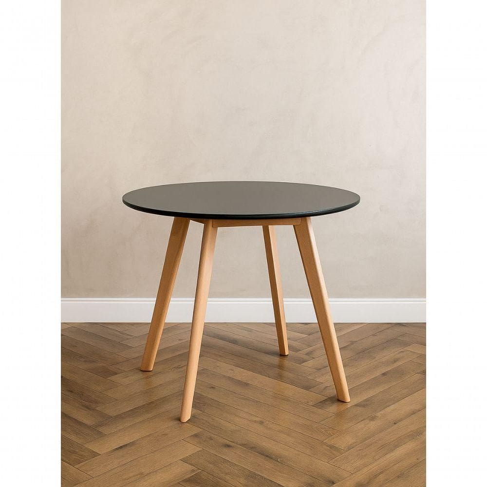 Mesa Leda Redonda 80cm Preta Estilo, Conforto E Qualidade Para Sua Casa