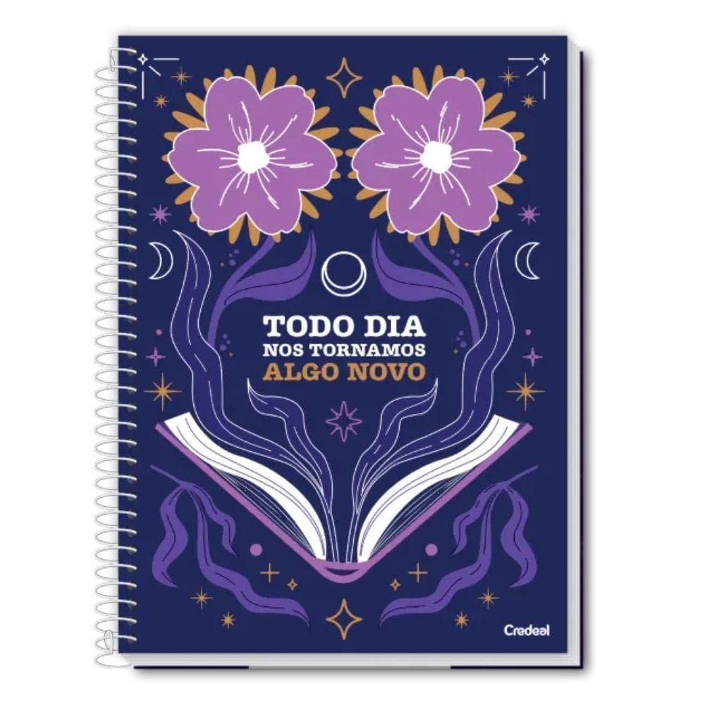 Caderno Espiral Universitário A4 1 Matéria 80 Folhas Capa Dura A Deusa Credeal Estampa 4