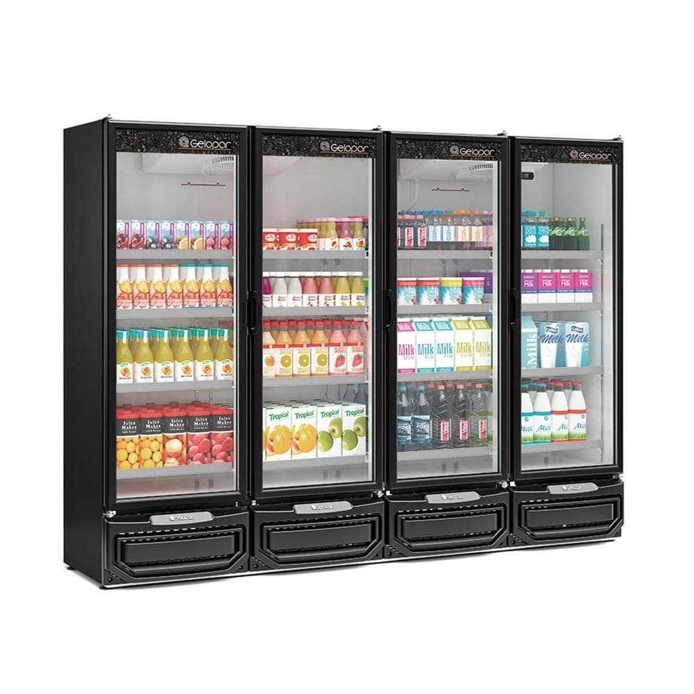 Refrigerador Expositor Vertical 1950 Litros Preto 127V Gelopar GCVR-1950