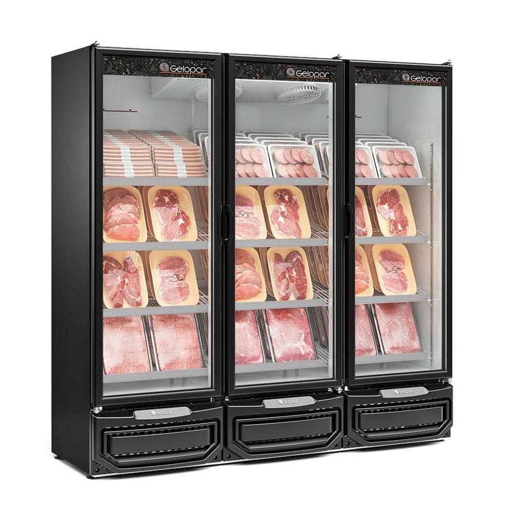 Refrigerador Expositor Vertical 1468 Litros Preto 220V Gelopar GCBC-1450