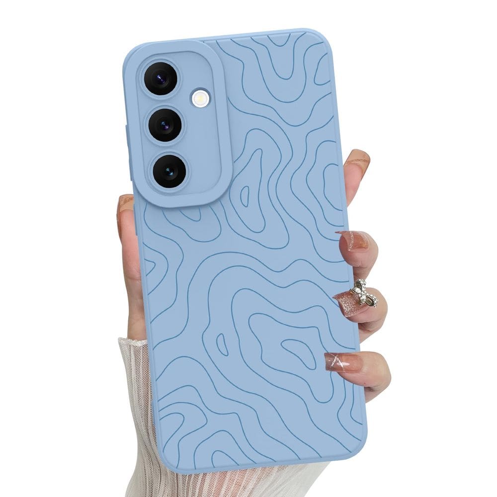 Capa de telefone MZELQ Silicone Wave Ripple para Samsung Galaxy S24 Fe