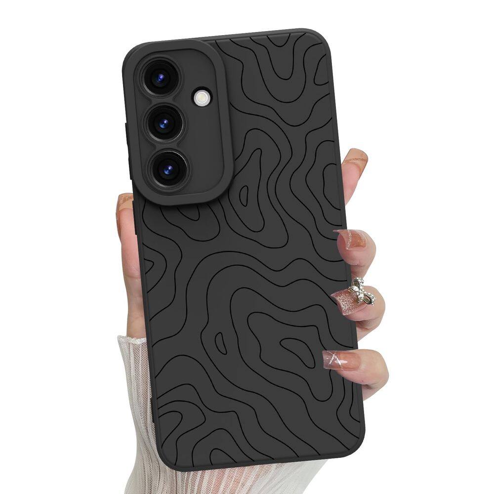 Capa de telefone MZELQ Silicone Wave Ripple para Samsung Galaxy S25