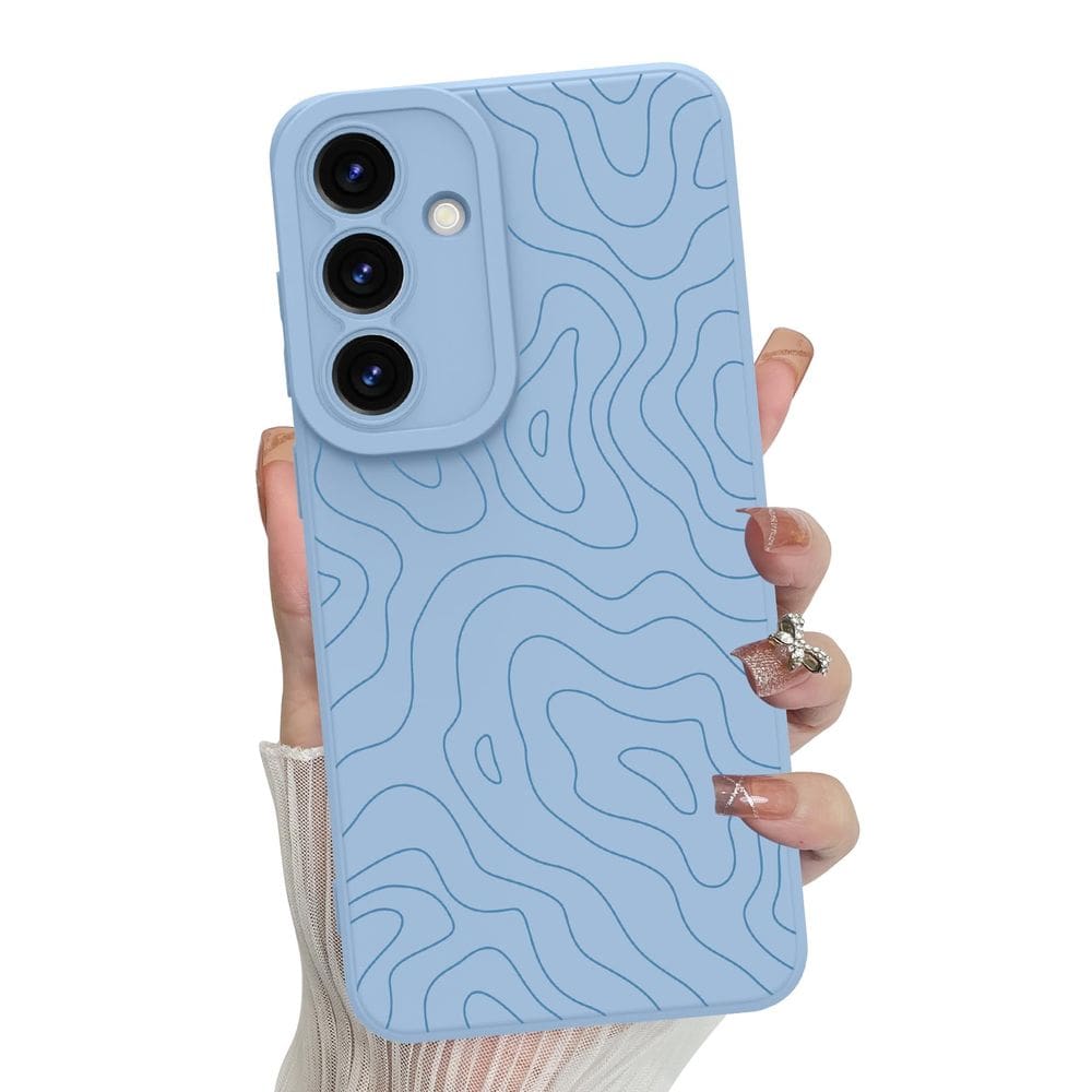 Capa de telefone MZELQ Silicone Wave Ripple para Samsung Galaxy S25