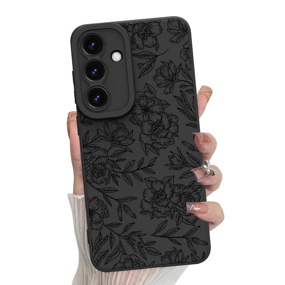 Capa de telefone MZELQ Silicone Floral Flowers para Samsung S25 Plus