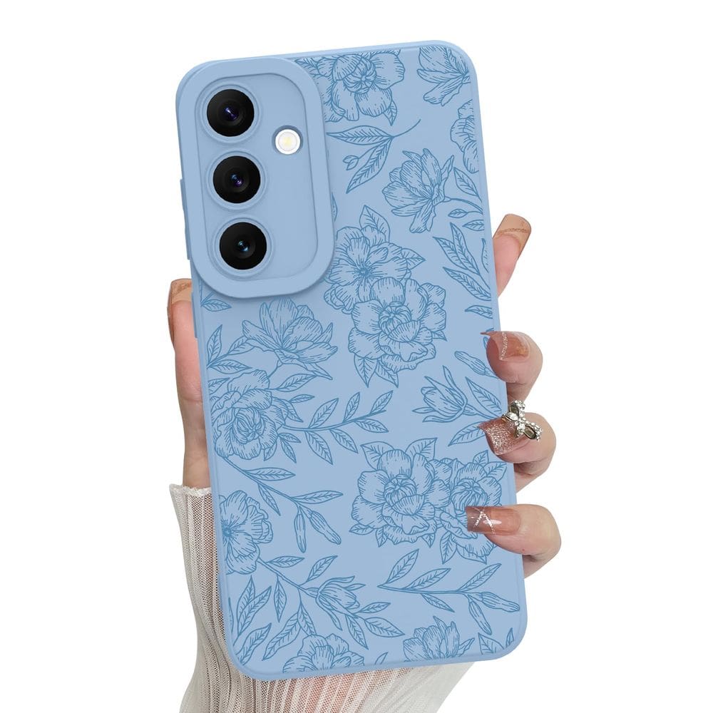 Capa de telefone MZELQ Silicone Floral Flowers para Samsung S24 Fe