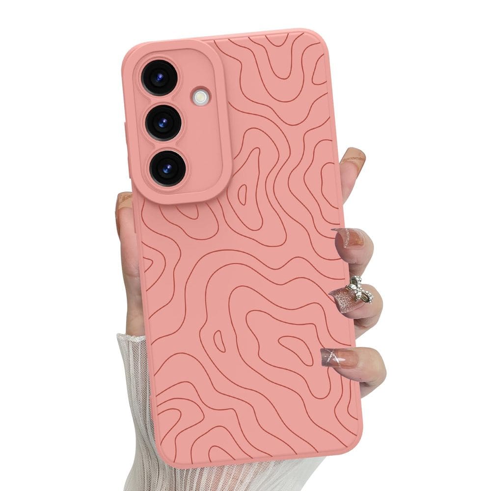 Capa de telefone MZELQ Silicone Wave Ripple para Samsung Galaxy S25