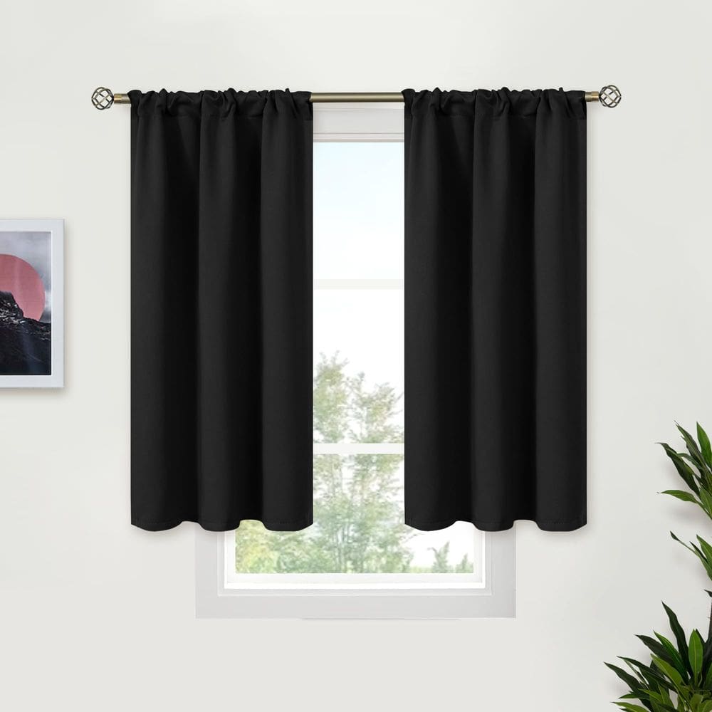 Cortinas Blackout BGment Black 86x102cm para 2 painéis de quarto