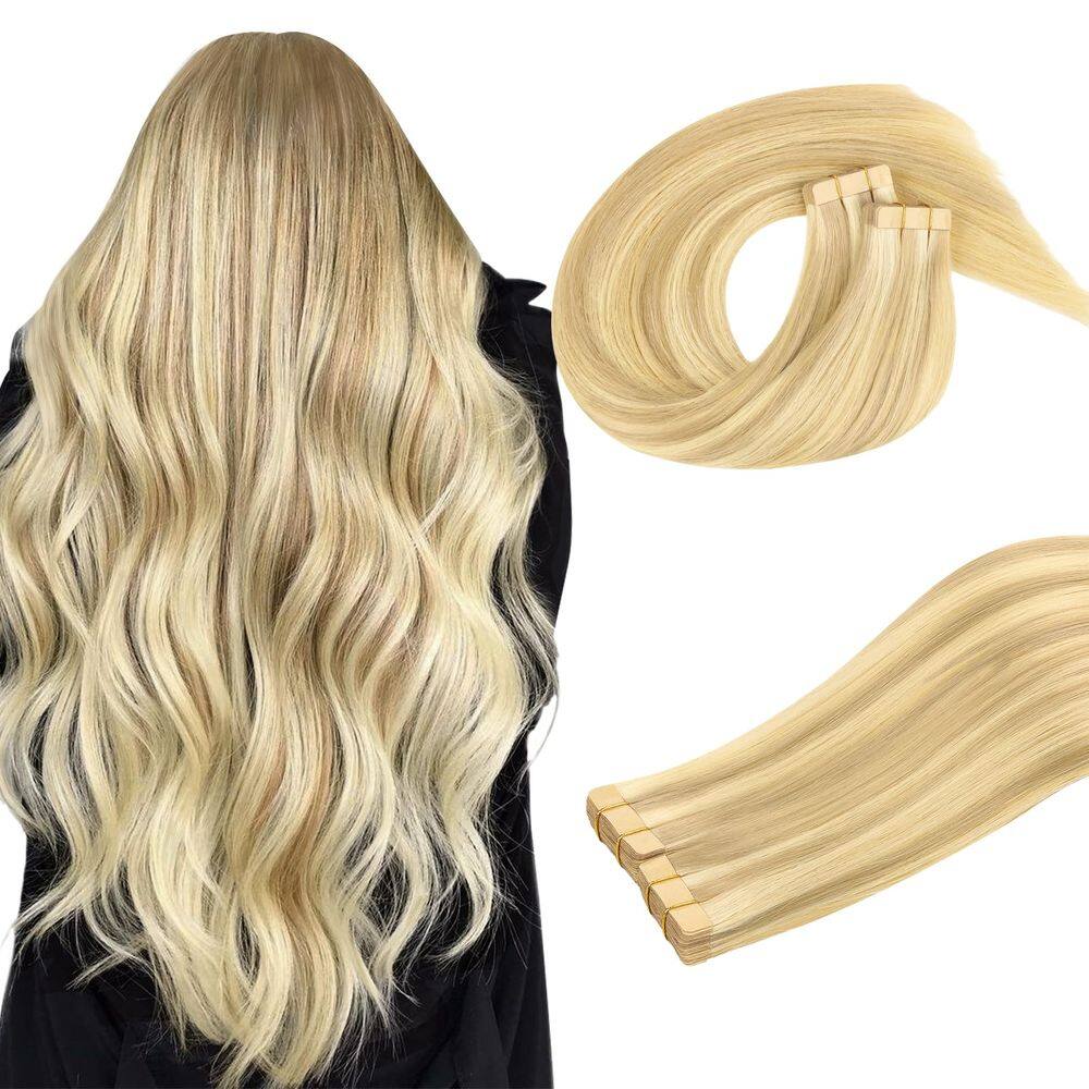 Extensões de cabelo DOORES Human Hair Tape em loiro sujo de 12"