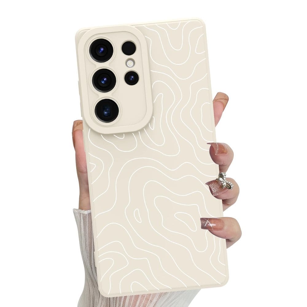 Capa de telefone MZELQ Silicone Wave Ripple para Samsung S25 Ultra