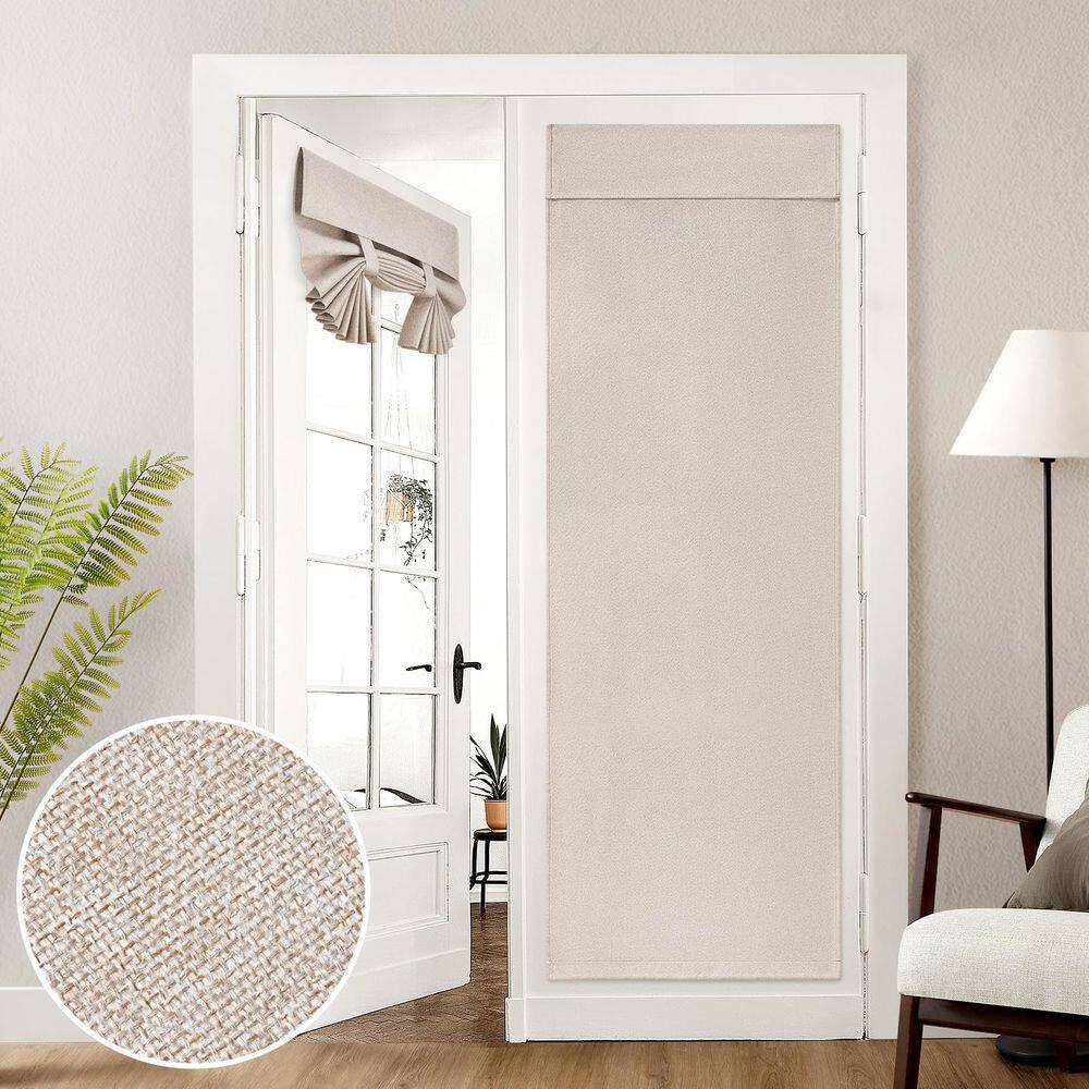 Cortinas de porta francesas HOMEIDEAS Linen Blackout 66x183cm 1 painel