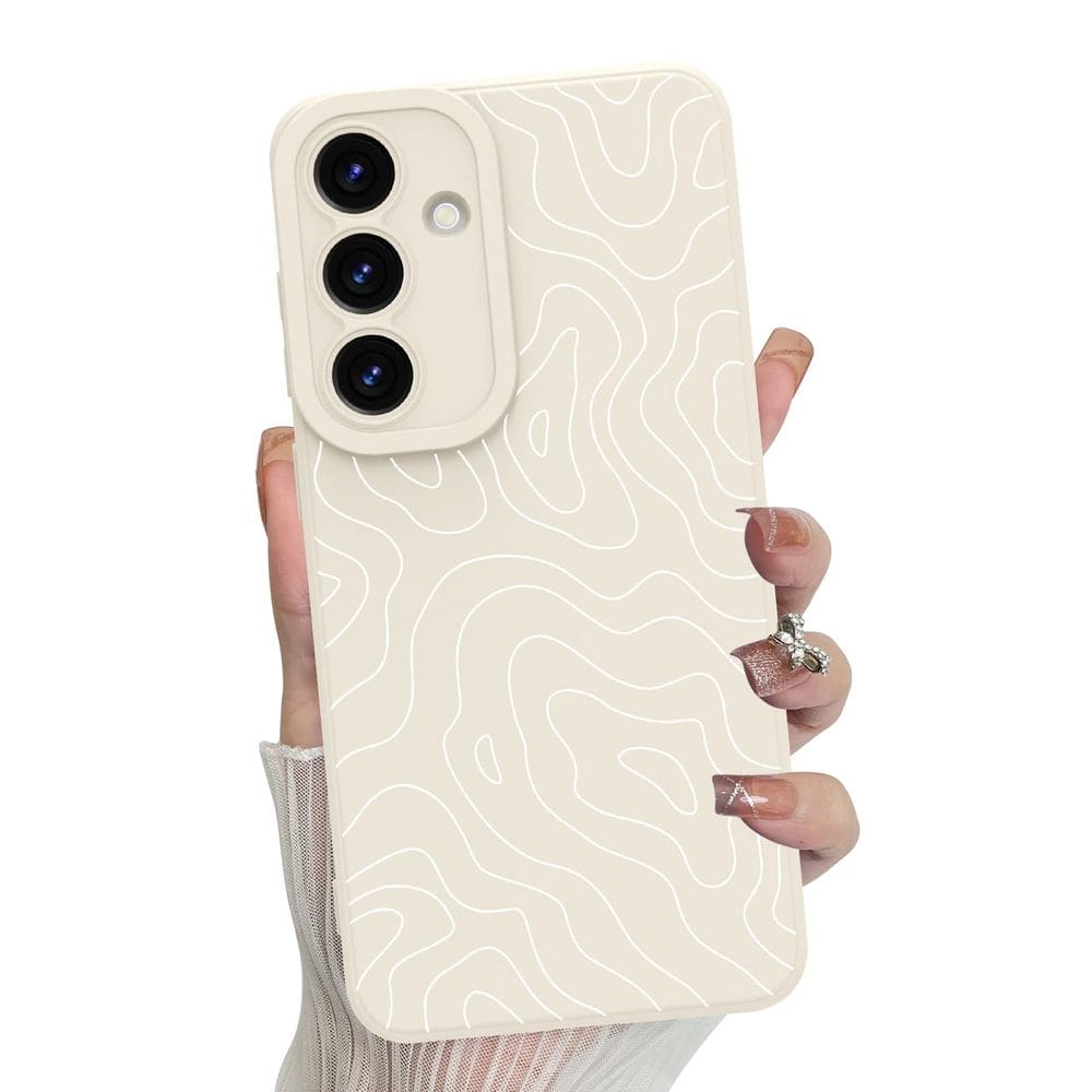 Capa de telefone MZELQ Silicone Wave Ripple para Samsung Galaxy S25