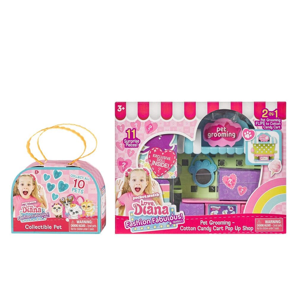 Fashion Doll Love, Diana com loja de cuidados para animais de estimação 2 em 1 há mais de 3 anos