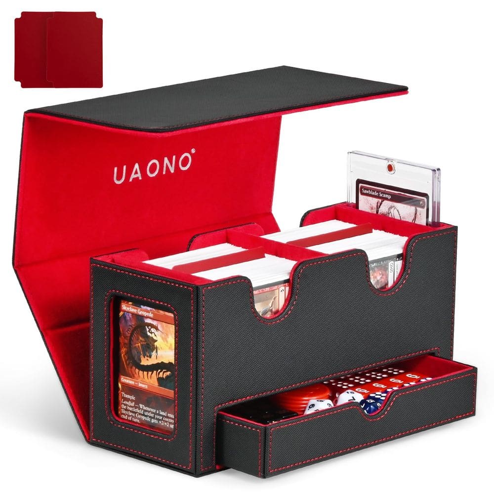 Caixa de baralho de cartas UAONO Double Card Storage MTG 200+ Cards