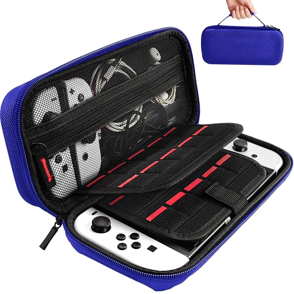 Estojo de transporte daydayup Midnight Blue para console e acesso.