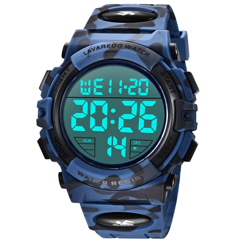 Relógio esportivo digital masculino L LAVAREDO à prova d`água 50m