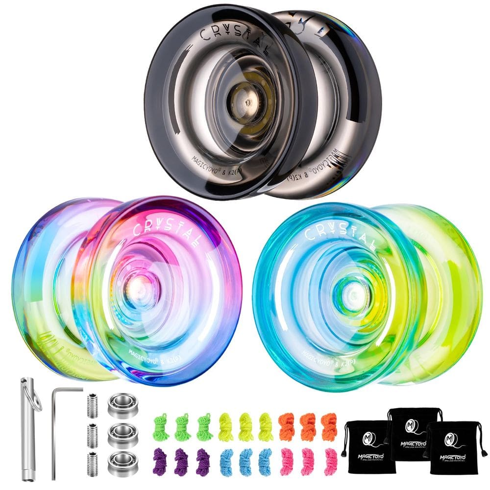 Pacote de 3 cristais Yoyo MAGICYOYO K2 para crianças com acessório