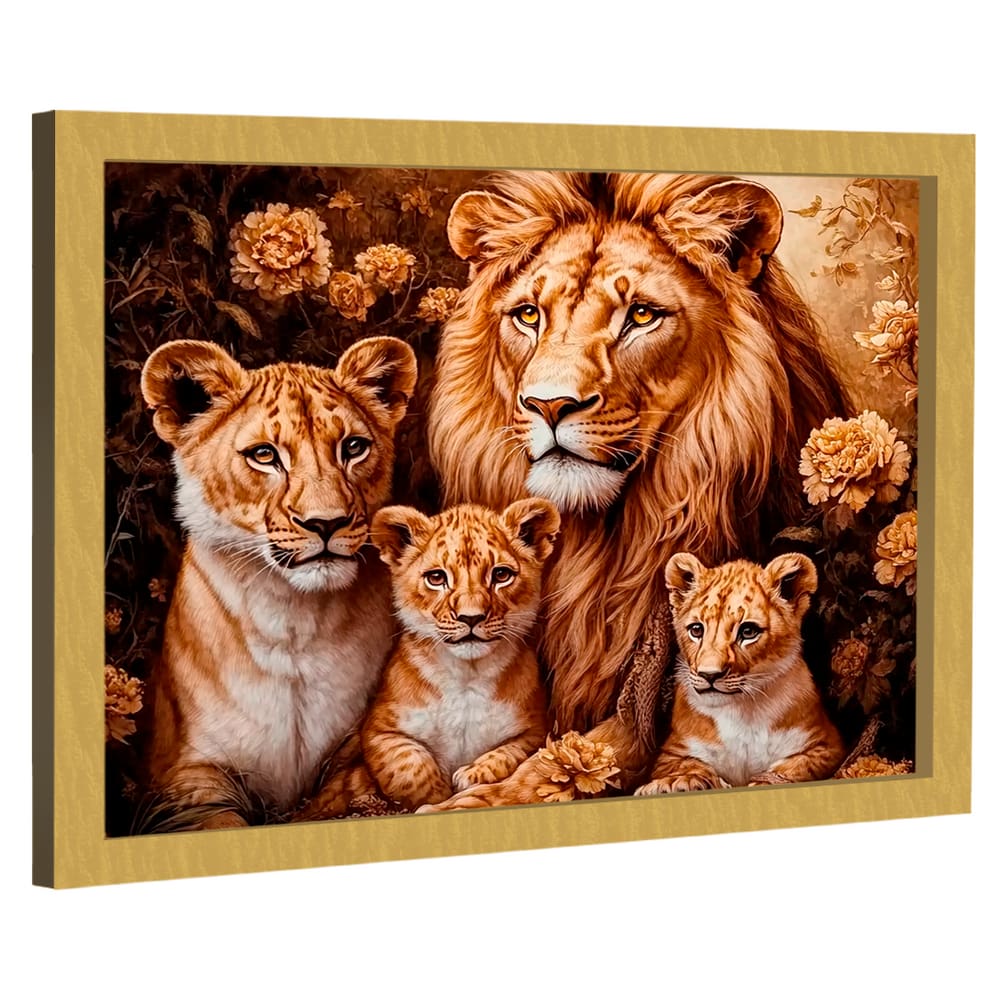 Quadro Decorativo Família Felina