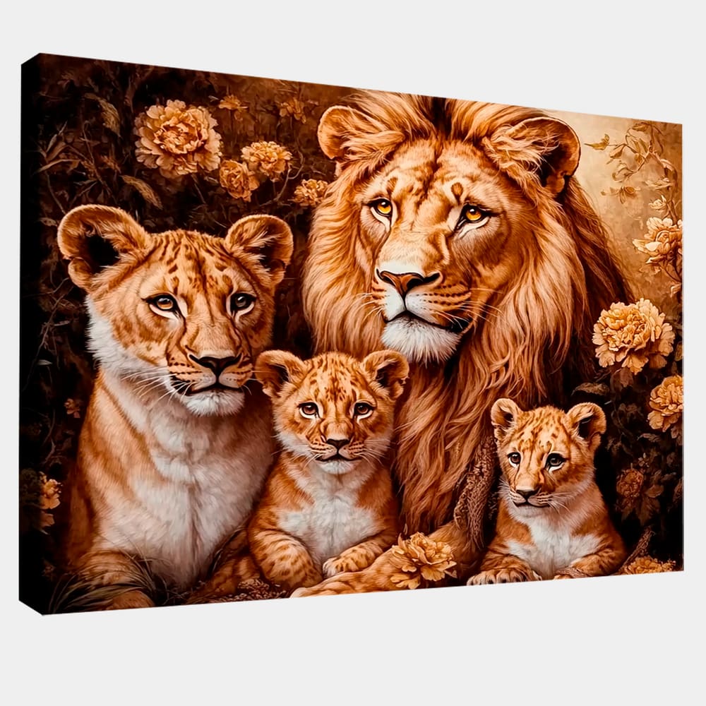 Quadro Decorativo Família Felina