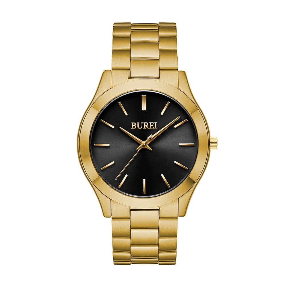 Relógio BUREI Fashion Analog Quartz em Aço Inoxidável para Homens