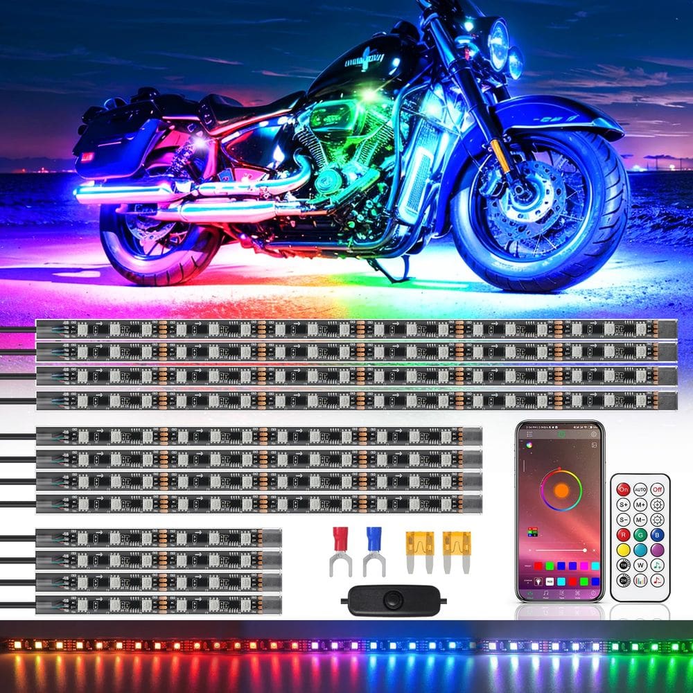 Kit de luzes LED para motocicletas ZONECONA RGB+IC Dreamcolor 12V