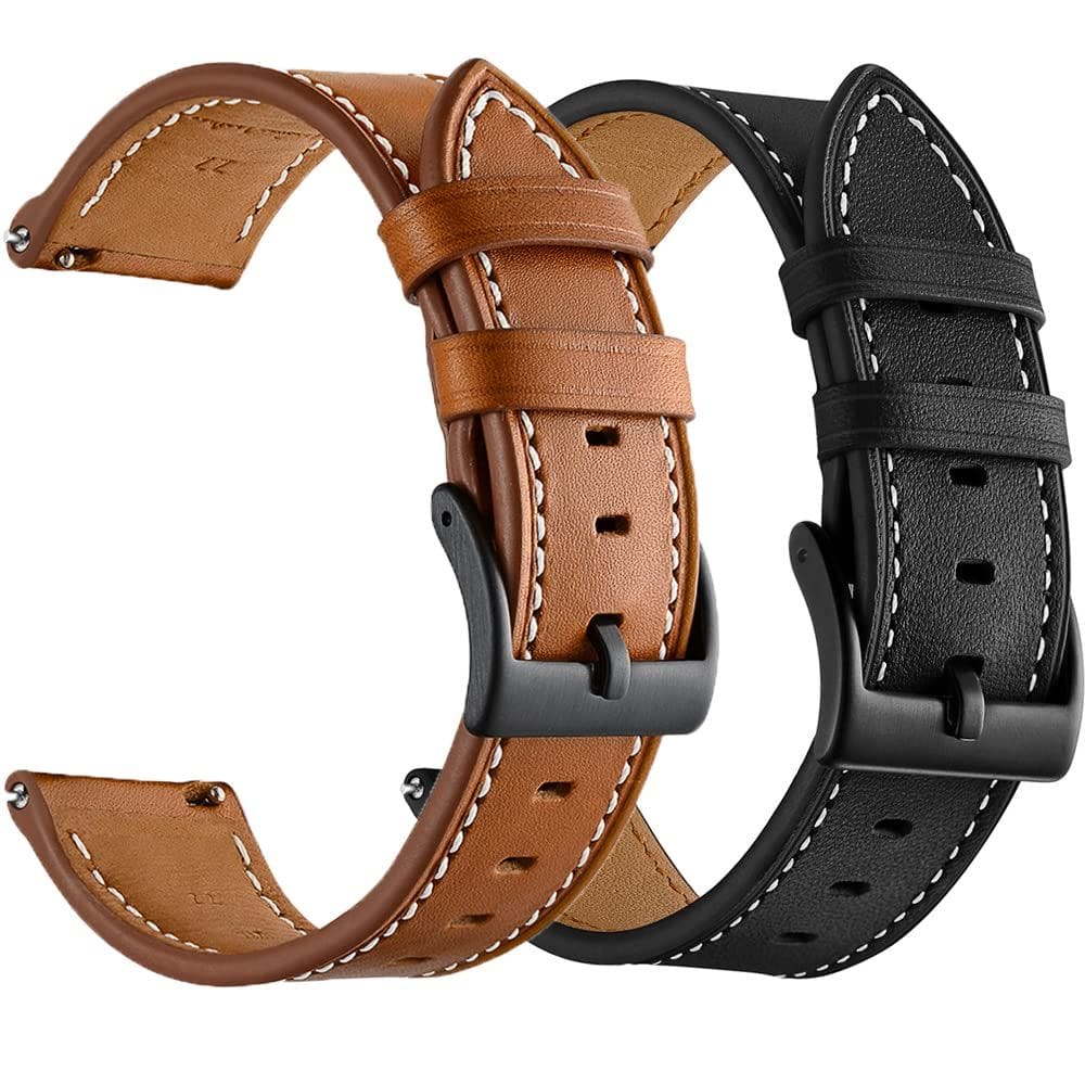 Pulseiras de relógio Olytop Leather 20mm para Samsung Galaxy Watch