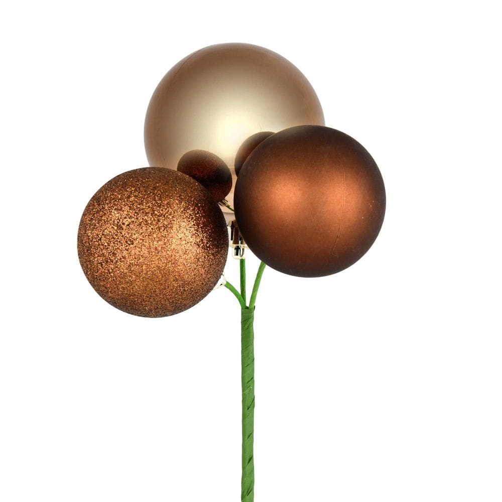 Enfeite de Natal Vickerman Mocha Ball 18 cm 4 por conjunto