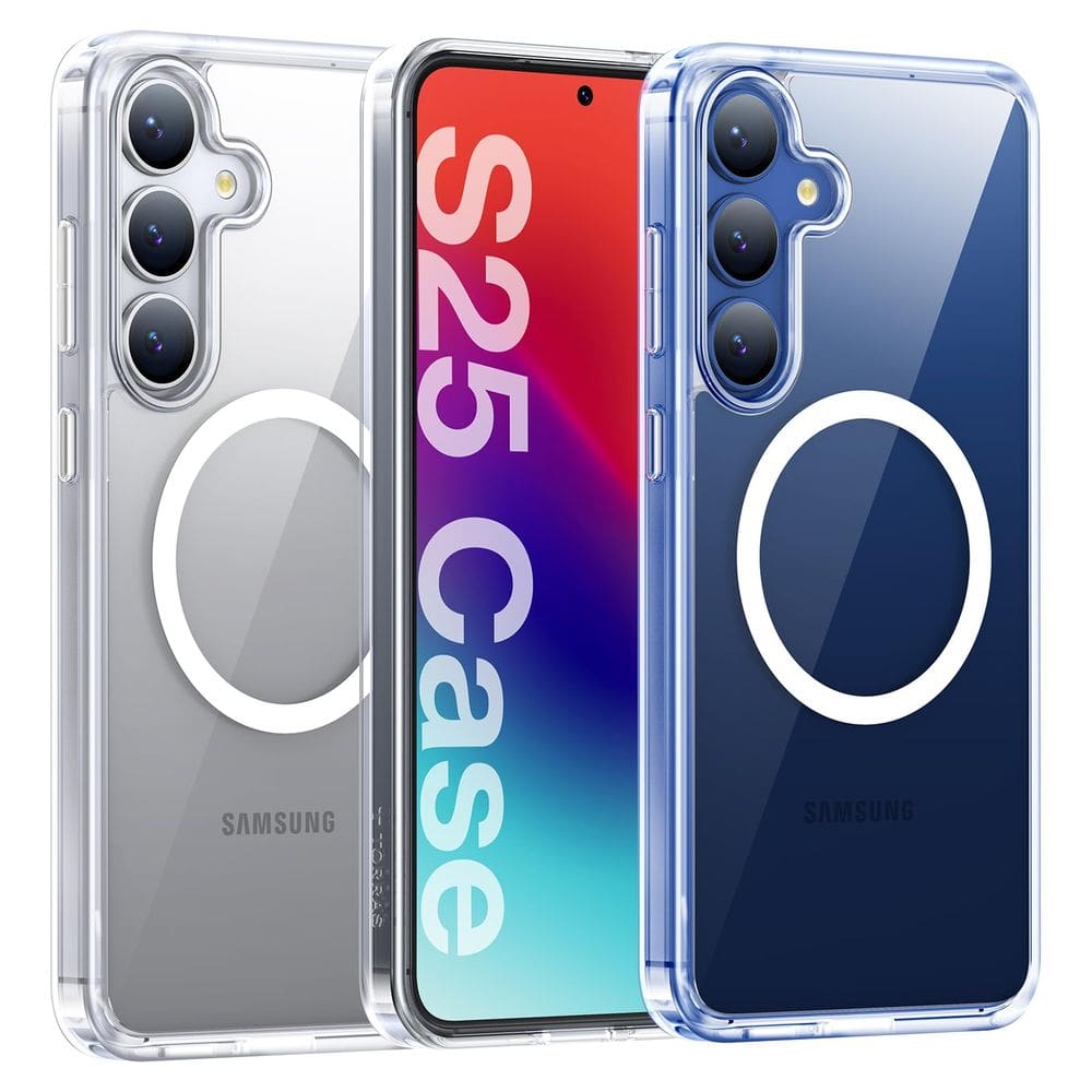 Capa de telefone TORRAS magnética à prova de choque para Samsung Galaxy S25