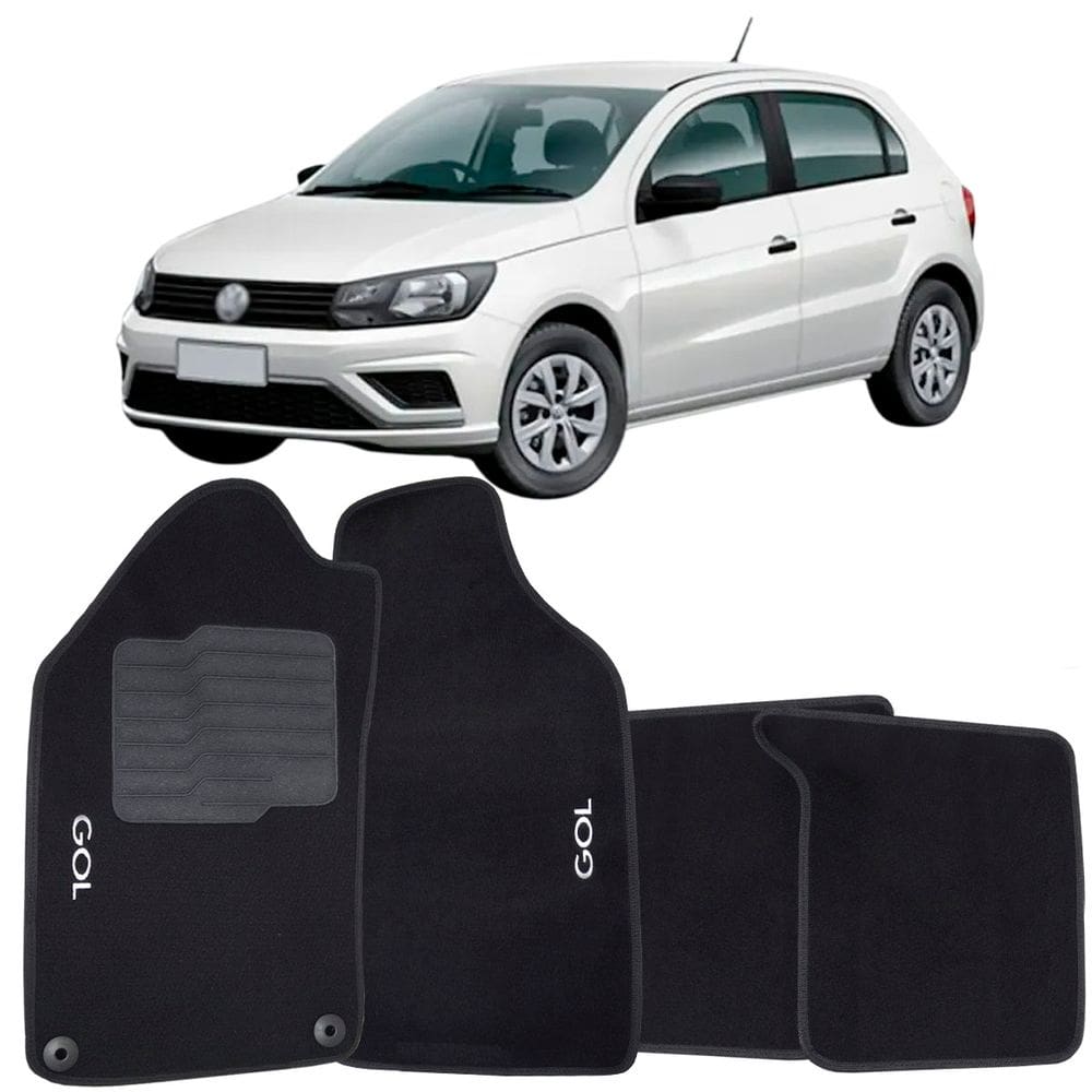 Tapete Carpete Gol G6 G7 2012 à 2019 Logo Bordado Automotivo Jogo 4 Peças Soft Personalizado