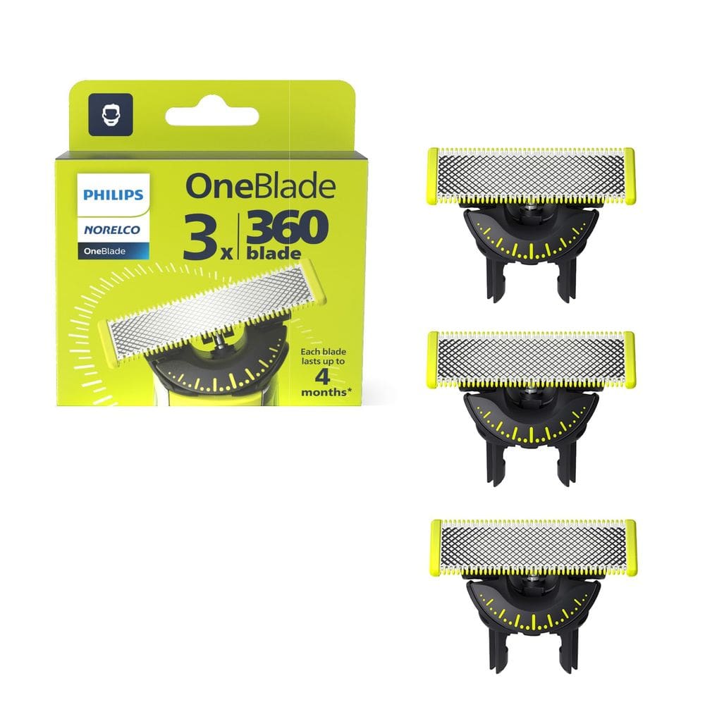 Lâminas de reposição Philips Norelco OneBlade 360, pacote com 3
