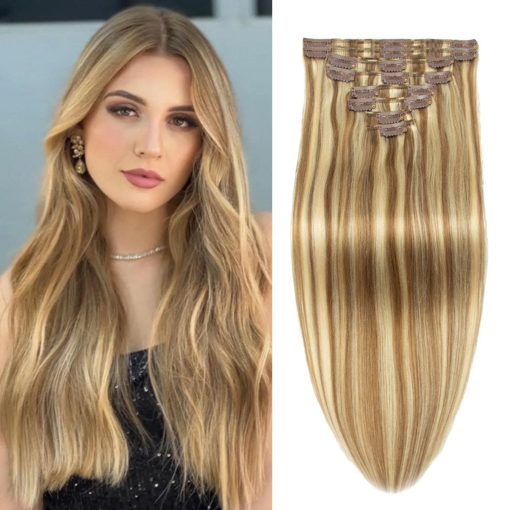 Extensões de cabelo Clip-in Doupor Real Human Hair 100g 45cm