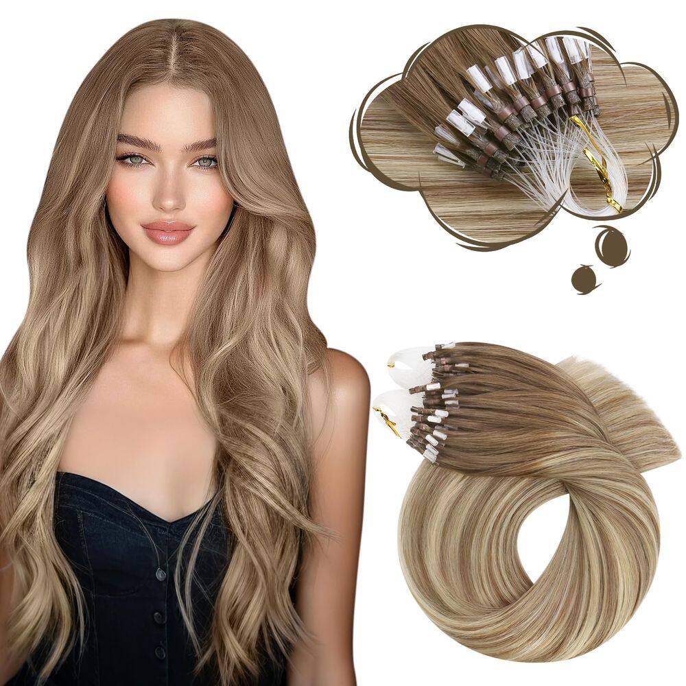 Extensões de cabelo Moresoo Microlink Real Human Hair 60cm 50g