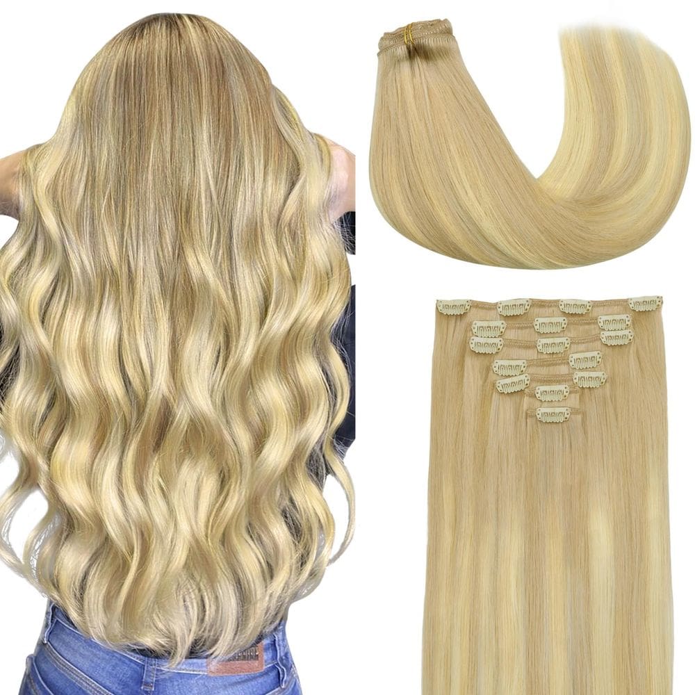 Extensões de cabelo DOORES Clip in Remy Human Hair 120 g 7 unidades