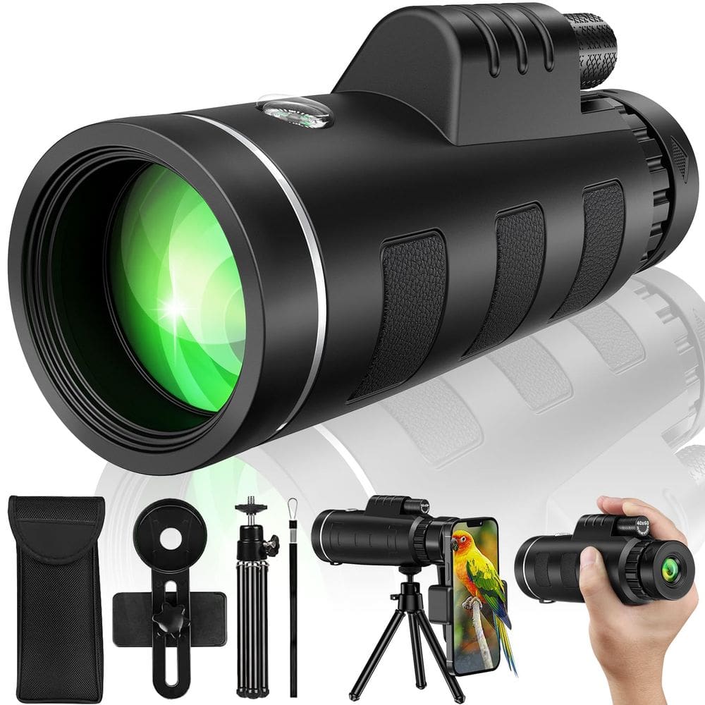 Telescópio monocular YEGASS 40x60 com adaptador de smartphone